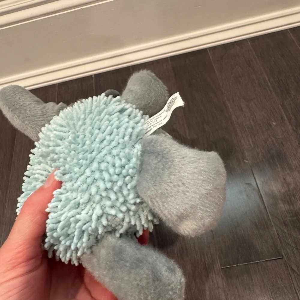 Pamper Your Pet Gray and Blue Elephant Dog Squeak Plus Pet Toy